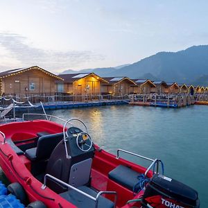 Floating Huts Over the Lake